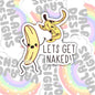 Let's Get Naked, Funny Waterproof Sticker, Sarcastic Water Bottle Sticker, Kindle Sticker, Laptop Sticker