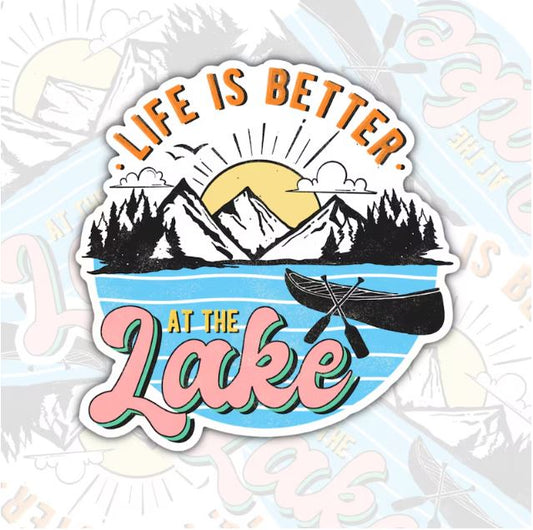 Life Is Better At The Lake, Waterproof Sticker, Water Bottle Sticker, Kindle Sticker, Laptop Sticker, Lake Life, Life Outdoors, Camping, Traveling Stickers