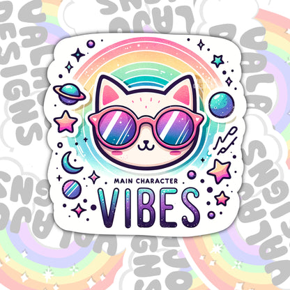 Main Character Vibes, Funny Waterproof Sticker