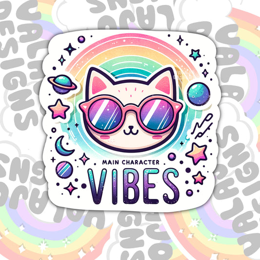 Main Character Vibes, Funny Waterproof Sticker