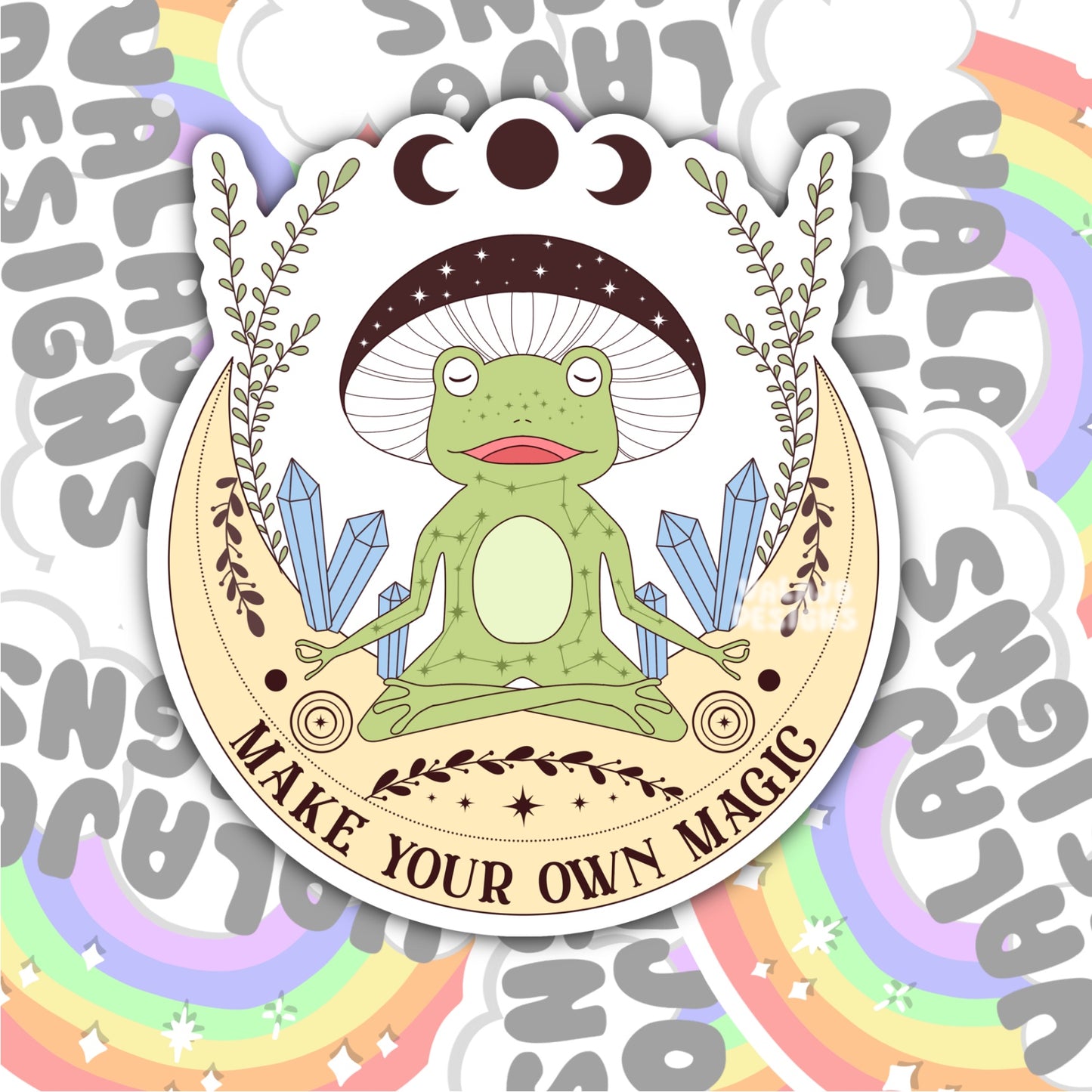 Make Your Own Magic, Aesthetic Waterproof Sticker, Water Bottle Sticker, Kindle Sticker, Laptop Sticker