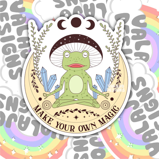 Make Your Own Magic, Aesthetic Waterproof Sticker, Water Bottle Sticker, Kindle Sticker, Laptop Sticker