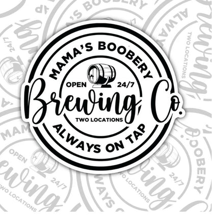 Mama's Boobery, Mom Life Waterproof Sticker, Water Bottle Sticker, Kindle Sticker, Laptop Sticker, Parent Life Stickers