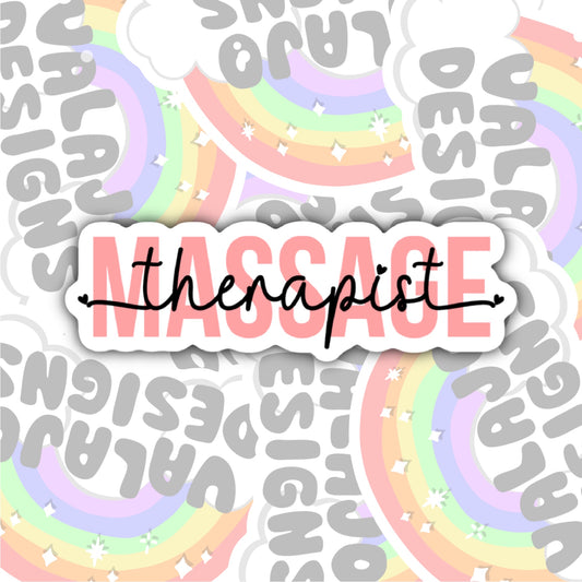 Massage Therapist Sticker, Waterproof Sticker