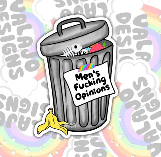 Men's Fucking Opinions, Water Bottle Sticker, Kindle Sticker, Laptop Sticker, Social Justice Stickers, Feminist Stickers, Roe V Wade Stickers