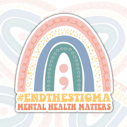 Mental Health Matters, Waterproof Sticker, Water Bottle Sticker, Kindle Sticker, Laptop Sticker