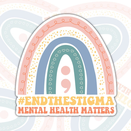 Mental Health Matters, Waterproof Sticker, Water Bottle Sticker, Kindle Sticker, Laptop Sticker