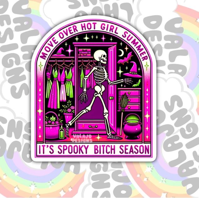 Move Over Hot Girl Summer, Waterproof Sticker, Water Bottle Sticker, Kindle Sticker, Laptop Sticker