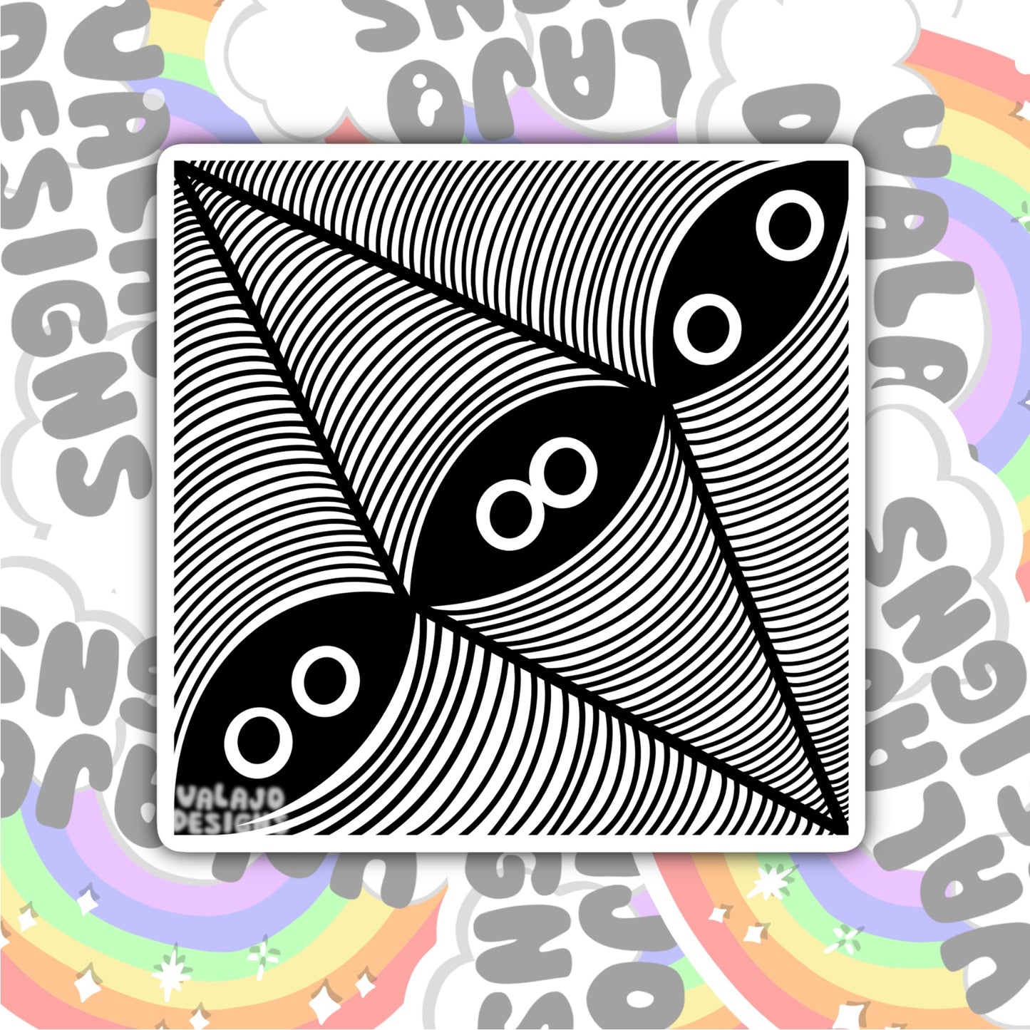 Mummy Eyes, Waterproof Sticker, Zen Art