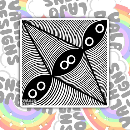 Mummy Eyes, Waterproof Sticker, Zen Art