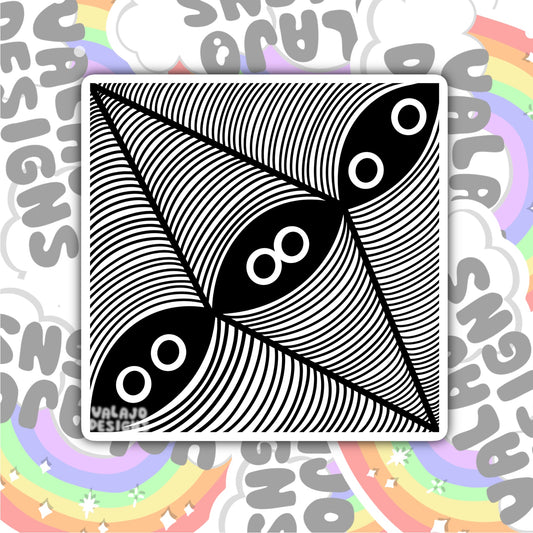 Mummy Eyes, Waterproof Sticker, Zen Art