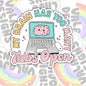 My Brain Has Too Many Tabs Open, Mental Health Waterproof Sticker, Funny Water Bottle Sticker, Kindle Sticker, Laptop Sticker
