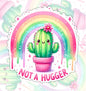Not A Hugger, Funny Waterproof Sticker, Sarcastic Water Bottle Sticker, Kindle Sticker, Laptop Sticker