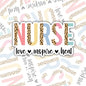 Nurse Love Inspire Heal Sticker, Waterproof Sticker