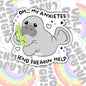 Oh My Anxietee, Mental Health Waterproof Sticker, Funny Water Bottle Sticker, Kindle Sticker, Laptop Sticker