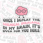 Once I Defeat The Chemical Imbalance, Mental Health Waterproof Sticker, Funny Water Bottle Sticker, Kindle Sticker, Laptop Sticker