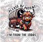 Please Be Patient With Me, Funny Waterproof Sticker, Sarcastic Water Bottle Sticker, 1900's Kindle Sticker, Laptop Sticker