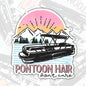 Pontoon Hair And Don't Care, Waterproof Sticker, Water Bottle Sticker, Kindle Sticker, Laptop Sticker, Lake Life, Life Outdoors, Camping, Traveling Stickers