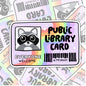 Raccoon Public Library Card, Cute Book-ish Waterproof Sticker, Water Bottle Sticker, Kindle Sticker, Laptop Sticker