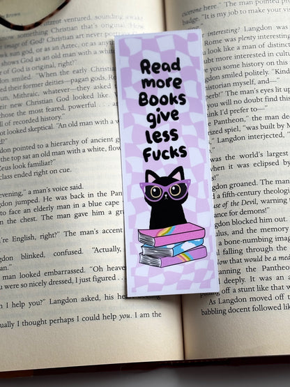 Read More Books Give Less Fucks, Handmade Bookmark for Books And Journals