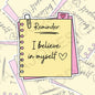 Reminder: I Believe In Myself, Mental Health Waterproof Sticker,  Water Bottle Sticker, Kindle Sticker, Laptop Sticker