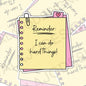 Reminder: I Can Do Hard Things, Mental Health Waterproof Sticker,  Water Bottle Sticker, Kindle Sticker, Laptop Sticker