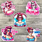 Colorful Pink Sarcastic Sticker Pack, Waterproof Stickers, Water Bottle Sticker, Kindle Sticker, Laptop Sticker