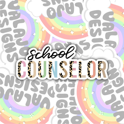 School Counselor Sticker, Waterproof Sticker