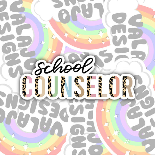 School Counselor Sticker, Waterproof Sticker