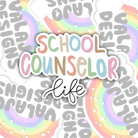 School Counselor Life Sticker, Waterproof Sticker