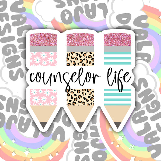 Counselor Life Sticker, Waterproof Sticker