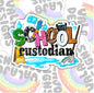 School Custodian Sticker, Waterproof Sticker, Water Bottle Sticker, Kindle Sticker, Laptop Sticker, School Life