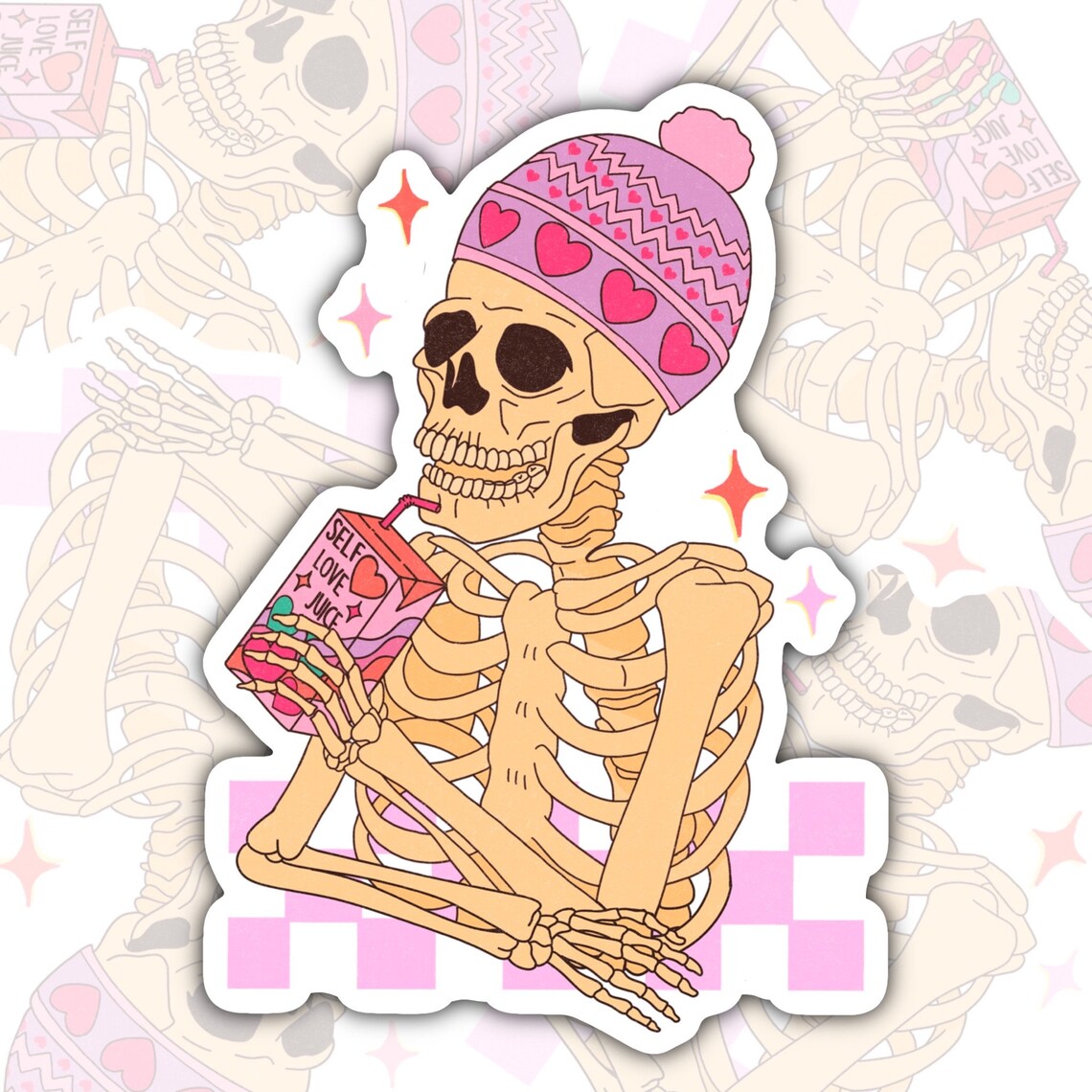 Self Love Juice, Mental Health Waterproof Sticker, Water Bottle Sticker, Kindle Sticker, Laptop Sticker