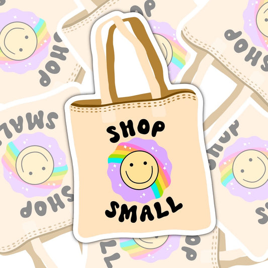 Shop Small, Support Small, Small Business Sticker Waterproof Sticker, Water Bottle Sticker, Kindle Sticker, Laptop Sticker