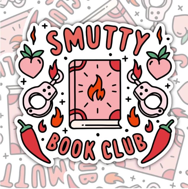 Smutty Book Club, Waterproof Sticker, Water Bottle Sticker, Kindle Sticker, Laptop Sticker, Smut Lover Stickers