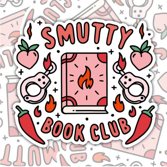 Smutty Book Club, Waterproof Sticker, Water Bottle Sticker, Kindle Sticker, Laptop Sticker, Smut Lover Stickers
