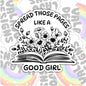 Spread Those Pages Like A Good Girl, Waterproof Sticker, Water Bottle Sticker, Kindle Sticker, Laptop Sticker, Smut Lover Stickers
