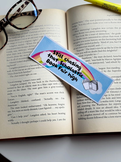 Still Chasing That Scholastic Book Fair, Handmade Bookmark for Books And Journals