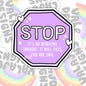 Stop It's An Intrusive Thought, Mental Health Waterproof Sticker