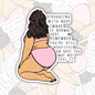 Struggling With Body Image Is Hard, Mental Health Waterproof Sticker, Water Bottle Sticker, Kindle Sticker, Laptop Sticker