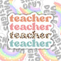 Teacher Teacher Teacher Sticker, Waterproof Stickers