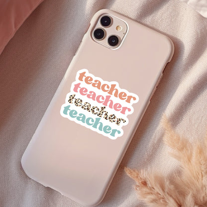 Teacher Teacher Teacher Sticker, Waterproof Stickers