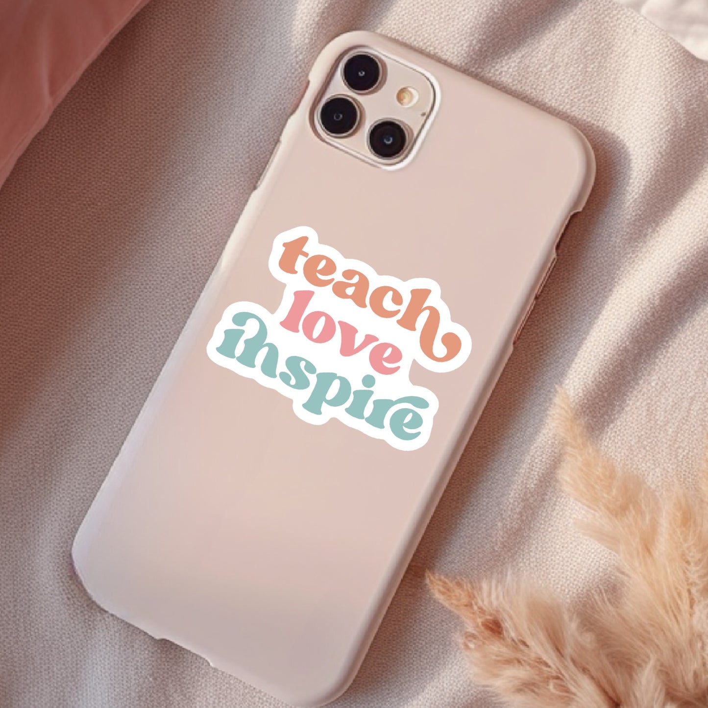 Teach Love Inspire, Teacher Sticker, Waterproof Sticker