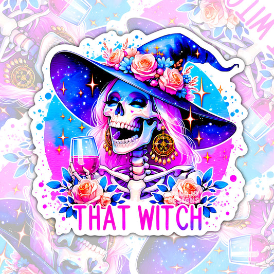 That Witch, Funny Waterproof Sticker, Sarcastic Water Bottle Sticker, Kindle Sticker, Laptop Sticker
