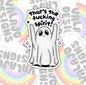 That's The Fucking Spirit, Mental Health Waterproof Sticker, Funny Water Bottle Sticker, Kindle Sticker, Laptop Sticker