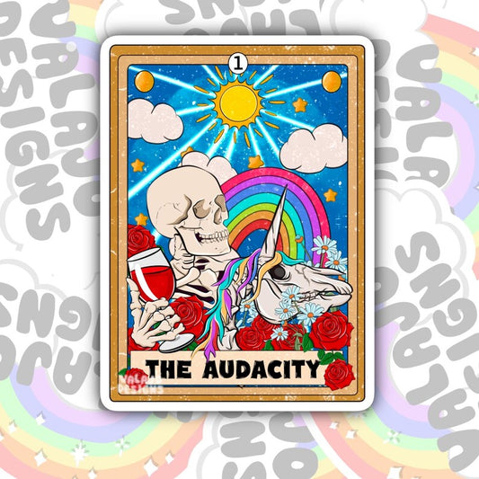 The Audacity, Funny Waterproof Sticker, Sarcastic Water Bottle Sticker, Kindle Sticker, Laptop Sticker