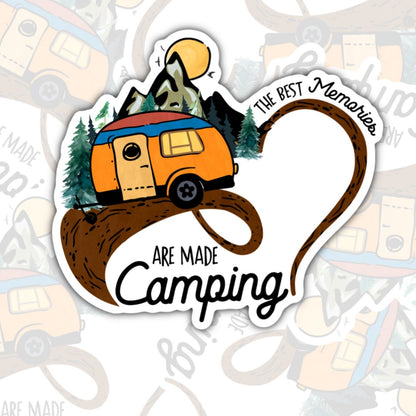 Best Memories Made While Camping, Waterproof Sticker, Water Bottle Sticker, Kindle Sticker, Laptop Sticker, Lake Life, Life Outdoors, Camping, Traveling Stickers