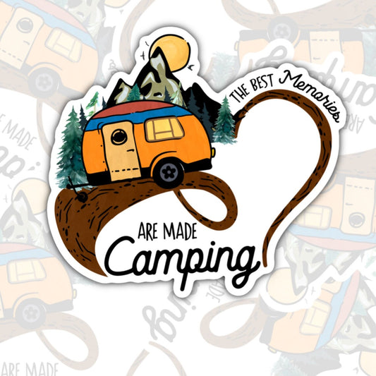Best Memories Made While Camping, Waterproof Sticker, Water Bottle Sticker, Kindle Sticker, Laptop Sticker, Lake Life, Life Outdoors, Camping, Traveling Stickers