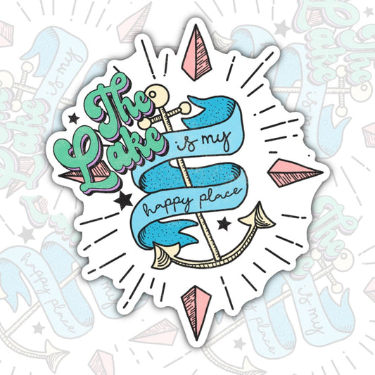 Life Is Better At The Lake, Waterproof Sticker, Water Bottle Sticker, Kindle Sticker, Laptop Sticker, Lake Life, Life Outdoors, Camping, Traveling Stickers