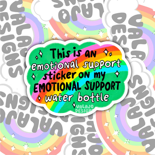 This Is My Emotional Support Sticker, Waterproof Sticker